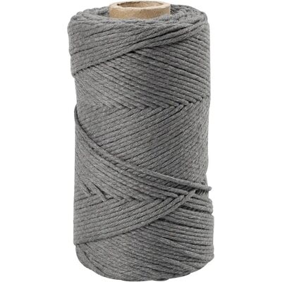 Creativ Company 414764 Grijze macramé koord - Naalden en garen Creativ Company 414764 Grijze macramé koord - Naalden en garen
