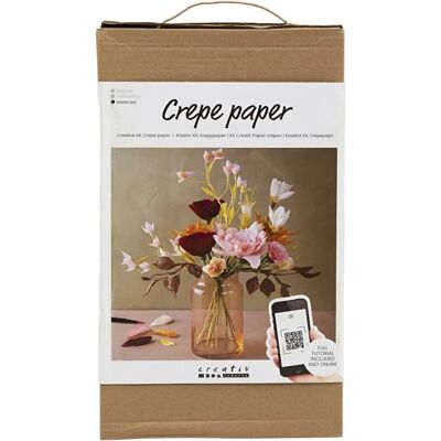 Creativ Company Bastelset - 9 Blumen mit Krepppapier Creativ Company Bastelset - 9 Blumen mit Krepppapier