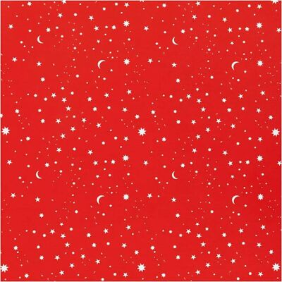 CC Hobby Papel de Regalo Rojo Oscuro Estrellas Lunas - Papel de regalo CC Hobby Papel de Regalo Rojo Oscuro Estrellas Lunas - Papel de regalo