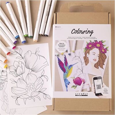 Creativ Company 970839 Giocattolo d'arte/artigianato - Kit di colorazione fai da te, penne Creativ Company 970839 Giocattolo d'arte/artigianato - Kit di colorazione fai da te, penne