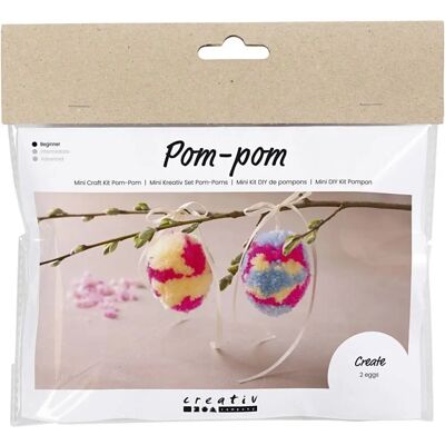 Creativ Company 977664 Kunsthåndværk legetøj - Pompom æg, Flere farver Creativ Company 977664 Kunsthåndværk legetøj - Pompom æg, Flere farver