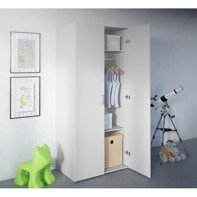 Furniture To Go Wardrobe - 2-Door White (175) - Wardrobe Furniture To Go Wardrobe - 2-Door White (175) - Wardrobe