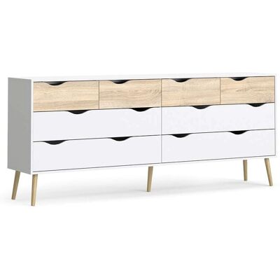 Home Affaire Oslo Hvit Eik Skjenk - Sideboard Home Affaire Oslo Hvit Eik Skjenk - Sideboard