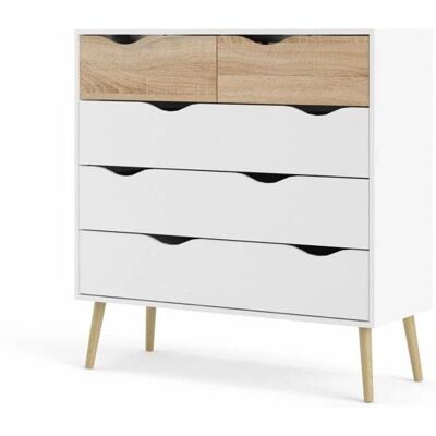 Tvilum Oslo 5-Schubladen Kommode - Kommode Tvilum Oslo 5-Schubladen Kommode - Kommode