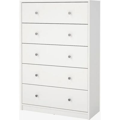 HOME AFFAIRE - Schubkastenkommode - Hvid - 5 skuffer - Skuffeskab HOME AFFAIRE - Schubkastenkommode - Hvid - 5 skuffer - Skuffeskab