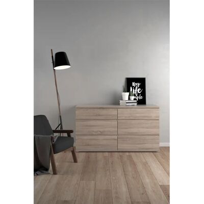 INOSIGN Nova - 6 Schubladen Sideboard - Trüffel - Moderne Möbel INOSIGN Nova - 6 Schubladen Sideboard - Trüffel - Moderne Möbel