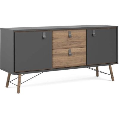 Andas Sideboard - 2 Schubladen & Türen - Skandinavischer Stil Andas Sideboard - 2 Schubladen & Türen - Skandinavischer Stil
