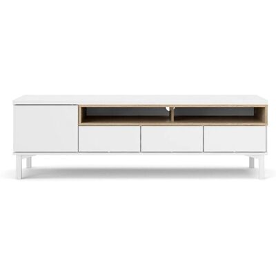 Tvilum Roomers TV-Bank - Weiß, 156cm, Skandinavisches Design Tvilum Roomers TV-Bank - Weiß, 156cm, Skandinavisches Design
