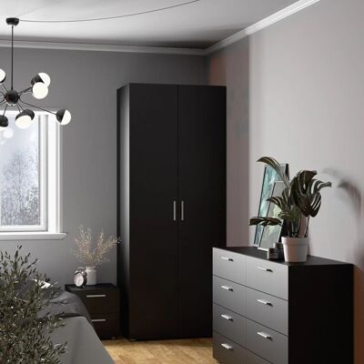 Furniture To Go Pepe Garderobe - Eg & Hvid Højglans - Garderobe Furniture To Go Pepe Garderobe - Eg & Hvid Højglans - Garderobe