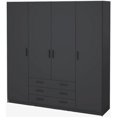 INOSIGN Sprint Garderobe - 195,5x200,4x49,6cm, sort INOSIGN Sprint Garderobe - 195,5x200,4x49,6cm, sort