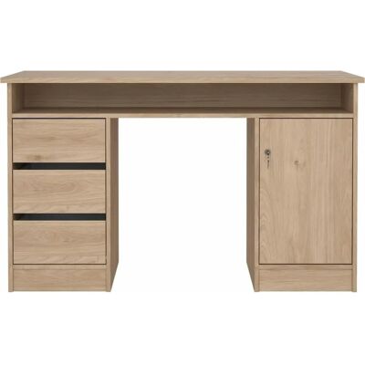 N.D. - Oak Desk 3-drawer - Oak - 126x55x75.6 cm - Desk N.D. - Oak Desk 3-drawer - Oak - 126x55x75.6 cm - Desk