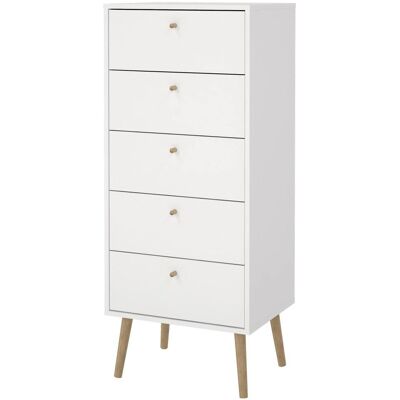 Home Affaire Bodo Weiße 5 Schubladen Hochkommode Home Affaire Bodo Weiße 5 Schubladen Hochkommode