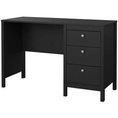 ebuy24 Madrid Skrivebord - Moderne 3 Skuffer Sort ebuy24 Madrid Skrivebord - Moderne 3 Skuffer Sort