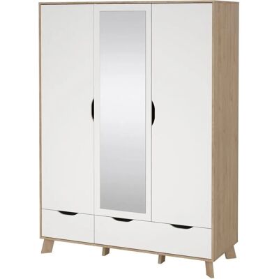 Andas Ikast Kleiderschrank - Drehtüren, Spiegeltür, Skandinavisches Design Andas Ikast Kleiderschrank - Drehtüren, Spiegeltür, Skandinavisches Design