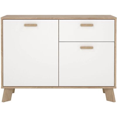 Ebuy24 - Ikast - Hvit eik - 2 dører - Sideboard Ebuy24 - Ikast - Hvit eik - 2 dører - Sideboard