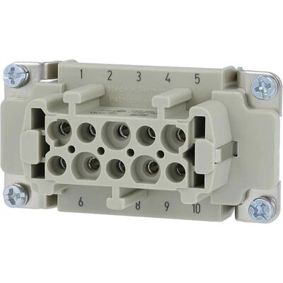Connecteur Harting HAN E - 10 broches, Gris, Isolant en plastique - Connecteur électrique - Publicité Connecteur Harting HAN E - 10 broches, Gris, Isolant en plastique - Connecteur électrique - Publicité