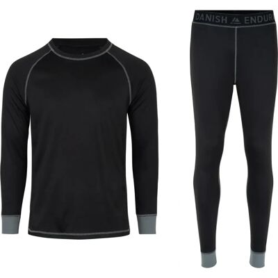 Danish Endurance - Sustain Baselayer - Ensemble de vêtements - Noir L - Publicité Danish Endurance - Sustain Baselayer - Ensemble de vêtements - Noir L - Publicité