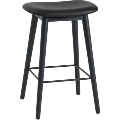 Muuto Bio-kompositt svart skinn barstol - H66 cm Muuto Bio-kompositt svart skinn barstol - H66 cm