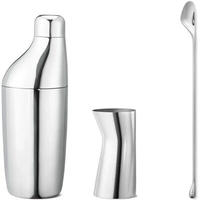 Georg Jensen Sky Cocktailset - Shaker, Jigger, Rührlöffel Georg Jensen Sky Cocktailset - Shaker, Jigger, Rührlöffel