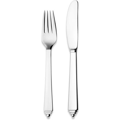 Georg Jensen Pyramid Silber Dessertbesteck - 8 Stück Georg Jensen Pyramid Silber Dessertbesteck - 8 Stück