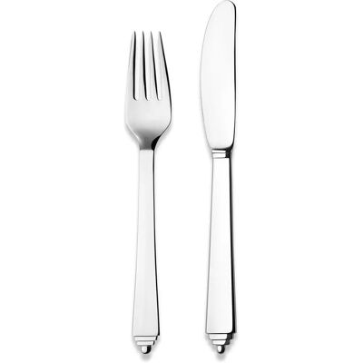Georg Jensen Pyramid Silber Dessertbesteck - 8 Stück Georg Jensen Pyramid Silber Dessertbesteck - 8 Stück