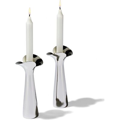 Georg Jensen Bloom Botanica Candleholder Set of 2 Silver - Candleholder Set Georg Jensen Bloom Botanica Candleholder Set of 2 Silver - Candleholder Set