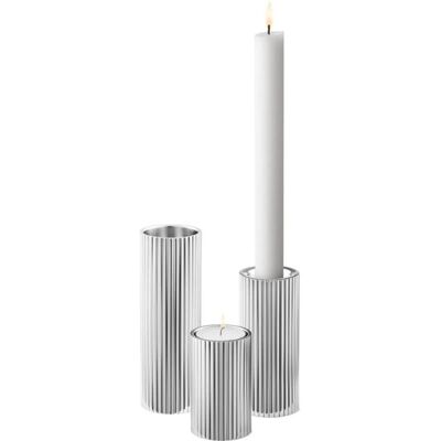 Conjunto de Portacandelas de Acero Inoxidable Bernadotte de Georg Jensen Conjunto de Portacandelas de Acero Inoxidable Bernadotte de Georg Jensen