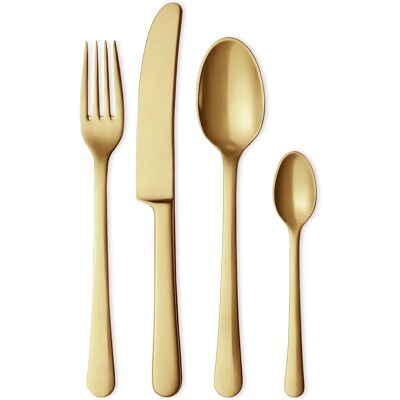 Georg Jensen Copenhagen 4-tlg. Mattgold Besteckset Georg Jensen Copenhagen 4-tlg. Mattgold Besteckset