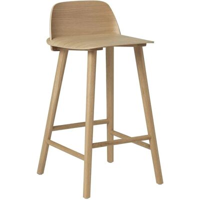 Sgabello da bar Nerd di Muuto - Quercia naturale - Regolabile - Design scandinavo Sgabello da bar Nerd di Muuto - Quercia naturale - Regolabile - Design scandinavo