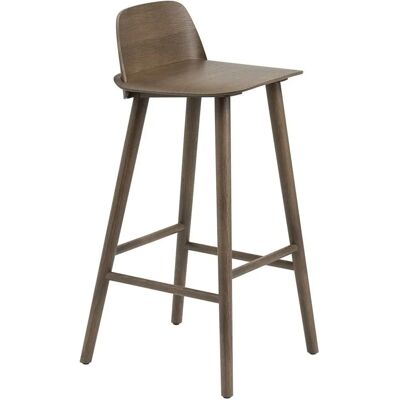 Muuto Nerd Barstol - Mørkbrun - H89 cm & 75 cm - Barstol Muuto Nerd Barstol - Mørkbrun - H89 cm & 75 cm - Barstol