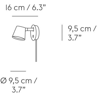 Muuto Tip Verstellbare Wandleuchte - Skandinavisches Design Muuto Tip Verstellbare Wandleuchte - Skandinavisches Design