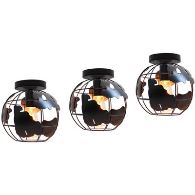 AXHUP Lámpara de Techo Negra en Forma de Tierra - Estilo Industrial AXHUP Lámpara de Techo Negra en Forma de Tierra - Estilo Industrial