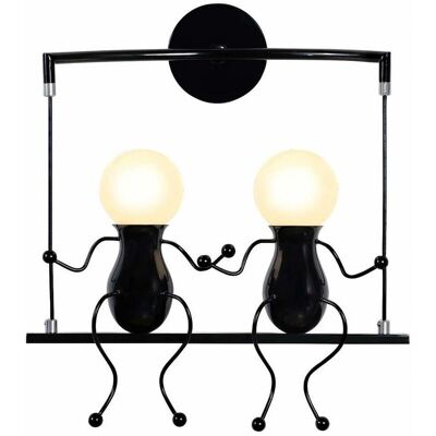 AXHUP Lámpara de Pared - Estilo Vintage Industrial Negra - Uso en Interior AXHUP Lámpara de Pared - Estilo Vintage Industrial Negra - Uso en Interior