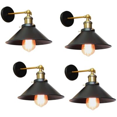 AXHUP 4 Piece Vintage Industrial Wall Lamp - E27 AXHUP 4 Piece Vintage Industrial Wall Lamp - E27