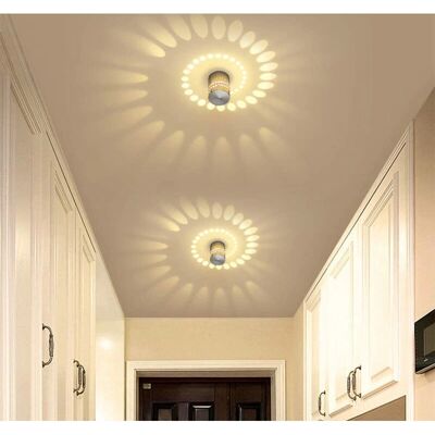AXHUP - Applique LED Spiral - Silber - 3W - Innenwandlampe AXHUP - Applique LED Spiral - Silber - 3W - Innenwandlampe