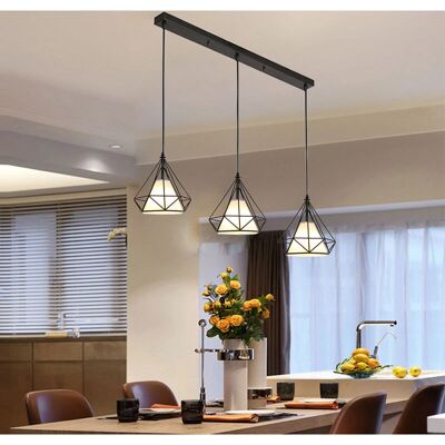 AXHUP Pendant Lamp - Diamond Cage E27 - Suitable for Living Room AXHUP Pendant Lamp - Diamond Cage E27 - Suitable for Living Room
