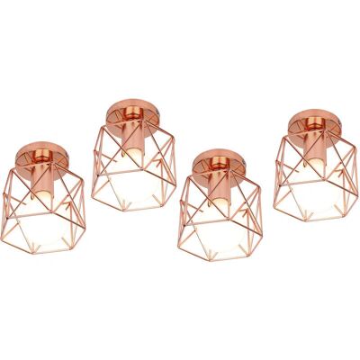 AXHUP Vintage Ceiling Light with E27 Metal Fixture - Ceiling Lamp AXHUP Vintage Ceiling Light with E27 Metal Fixture - Ceiling Lamp