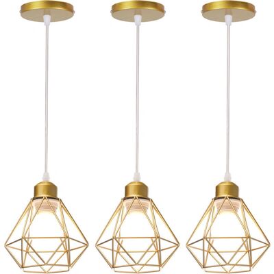 AXHUP Lampada a Sospensione - Gabbia di Diamanti Stile Industriale Vintage AXHUP Lampada a Sospensione - Gabbia di Diamanti Stile Industriale Vintage