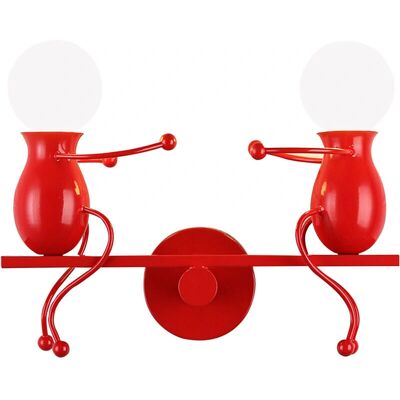 AXHUP Lampada da Parete Umanoide Rossa - Decor Industriale AXHUP Lampada da Parete Umanoide Rossa - Decor Industriale