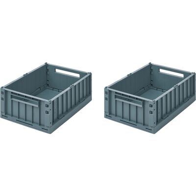 Boîte de rangement bleue Liewood - Weston - Pliable & Empilable - 36x25x13.5 cm Boîte de rangement bleue Liewood - Weston - Pliable & Empilable - 36x25x13.5 cm