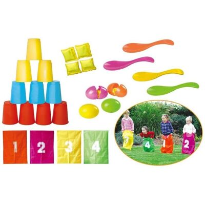 Amo Toys Festlekesett - Søkke Løp, Egg og Skje, Boksekast - Utendørs Moro Amo Toys Festlekesett - Søkke Løp, Egg og Skje, Boksekast - Utendørs Moro