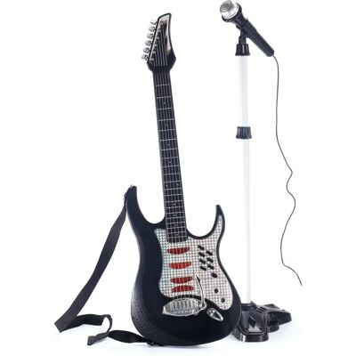 Amo Toys 501073 Elektrische Gitarre mit Mikrofon und Stativ - Musikinstrument Amo Toys 501073 Elektrische Gitarre mit Mikrofon und Stativ - Musikinstrument