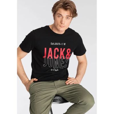 JACK & JONES KOMPO TEE - T-Shirt - schwarz - XXL JACK & JONES KOMPO TEE - T-Shirt - schwarz - XXL