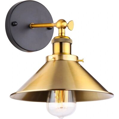 AXHUP - Ø22cm Scheibe - Gold Schwarz - Wall Lamp AXHUP - Ø22cm Scheibe - Gold Schwarz - Wall Lamp