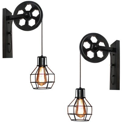 AXHUP 2X Industrial Vintage Wall Lamp - Retro Rustic Lighting AXHUP 2X Industrial Vintage Wall Lamp - Retro Rustic Lighting