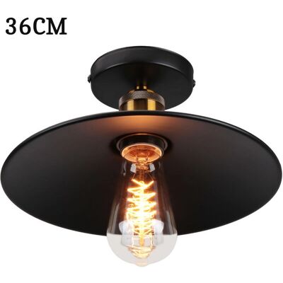 AXHUP 36cm Lampada da Soffitto Vintage Retro - E27 - Nero AXHUP 36cm Lampada da Soffitto Vintage Retro - E27 - Nero