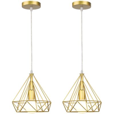 AXHUP Vintage Industrial Pendant Lamp - 2 Pack Ø25cm Retro Hanging Light AXHUP Vintage Industrial Pendant Lamp - 2 Pack Ø25cm Retro Hanging Light