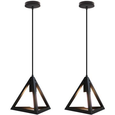 Modello Axhup - Lampada a Sospensione Industriale Vintage - Nero Modello Axhup - Lampada a Sospensione Industriale Vintage - Nero