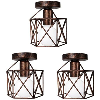 AXHUP Mini Square Ceiling Light - Industrial Style - E27 AXHUP Mini Square Ceiling Light - Industrial Style - E27