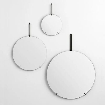 Miroir Murale Moebe - Ø 50cm - Noir - Design Minimaliste - Publicité Miroir Murale Moebe - Ø 50cm - Noir - Design Minimaliste - Publicité